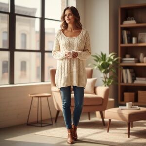 Lucky Brand Ribbed Knit Sweater
